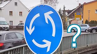 Funktioniert beim Rosenhof in Wörth ein Mini-Kreisel?
