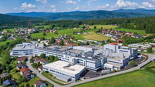 Das Rohde&Schwarz-Werk von oben.