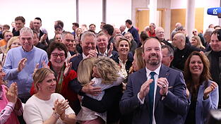 Freude bei der CSU &uuml;ber ein starkes Ergebnis.