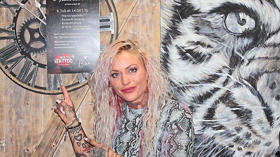Sabrina Lechner lädt zu einer ganz besonderen Feier ein. Sie feiert das Jubiläum ihres Studios 'Back to Tattoo' mit einem Straßenfest. Sabrina Lechner lädt zu einer ganz besonderen Feier ein. Sie feiert das Jubiläum ihres Studios 'Back to Tattoo' mit einem Straßenfest.