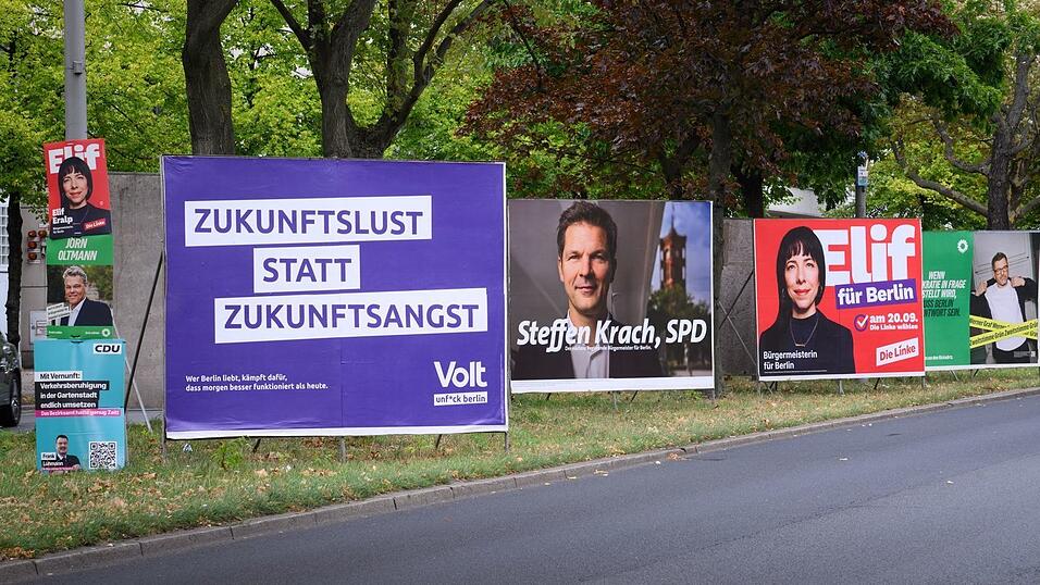 Der Wahlkampf ist überall in Berlin präsent. (Archivbild) Der Wahlkampf ist überall in Berlin präsent. (Archivbild)