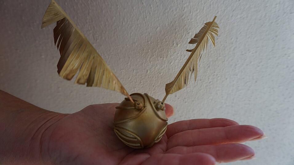 Der Goldene Schnatz:Schwierigkeitsgrad 3+ Tolles Ergebnis+ Hat Spaß gemacht- Die Linien richtig auf den Tischtennisball zu zeichnen, dauert Der Goldene Schnatz:Schwierigkeitsgrad 3+ Tolles Ergebnis+ Hat Spaß gemacht- Die Linien richtig auf den Tischtennisball zu zeichnen, dauert