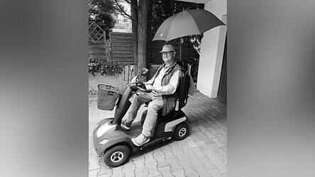 Dieter Niedermeier, wie er zuletzt in der Stadt unterwegs war.