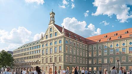 So soll ab 2029 die Fassade der Alten Akademie aussehen. Hierin will der neue Eigent&uuml;mer Opes bis zu 120 Apartments als &bdquo;Long-Stay-Konzept&ldquo; betreiben lassen.