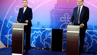 Mette Frederiksen (links) will Ministerpr&auml;sidentin in D&auml;nemark bleiben. Doch ihr erster Versuch einer Regierungsbildung ist gescheitert. Jetzt versucht es ihr Herausforderer Troels Lund Poulsen (rechts). (Archivbild)
