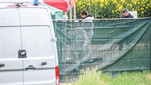 Der Leichenfundort wurde gro&szlig;r&auml;umig abgesperrt.