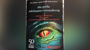 Das Plakat zur Jubiläumsveranstaltung '50 Jahre Herr der Ringe'. Das Plakat zur Jubiläumsveranstaltung '50 Jahre Herr der Ringe'.