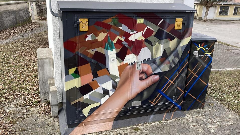 Einen Blick unter die Erde gew&auml;hrt das Graffiti an der Gasreglerstation bei der Herzogschlossbr&uuml;cke.