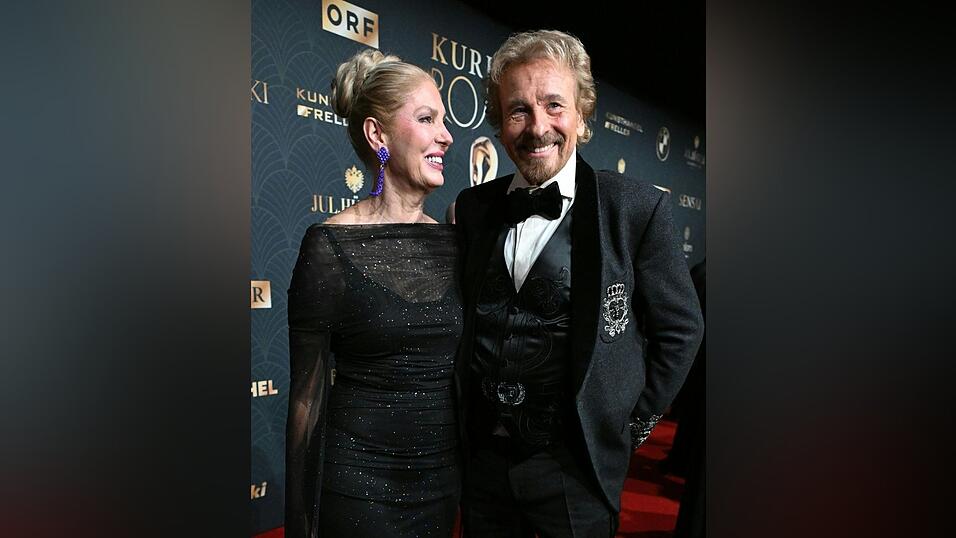 Thomas Gottschalk kam mit seiner Ehefrau Karina zur Romy-Vergabe.