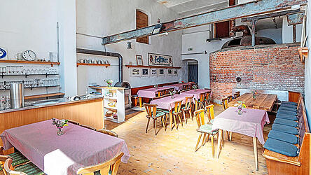 Heute ist im ehemaligen Bräuhaus eine schmucke Gaststube eingebaut.