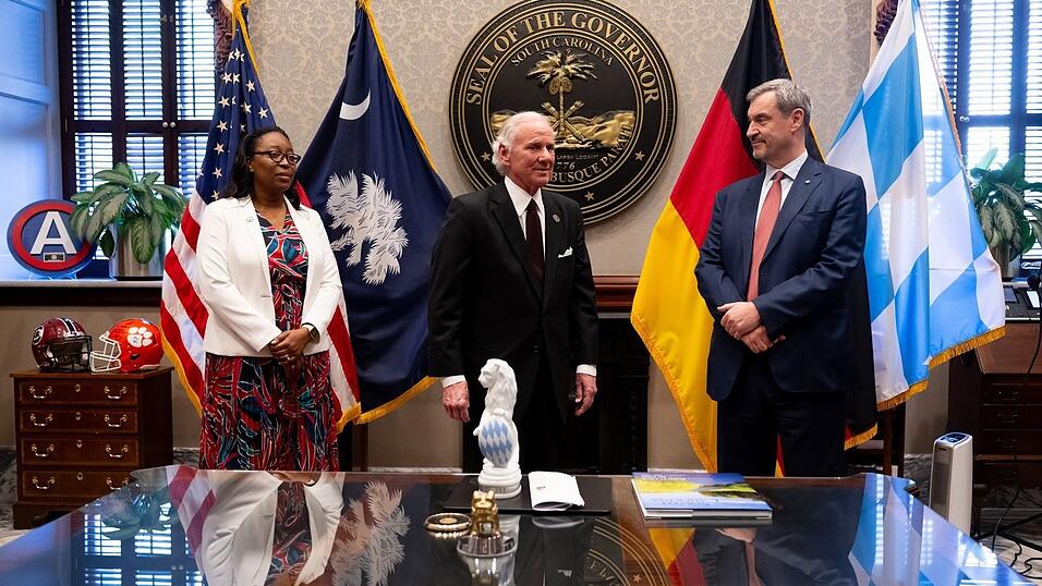 Zum Abschluss seiner Reise hat S&ouml;der unter anderem den republikanischen Gouverneur von South Carolina, Henry McMaster, getroffen.