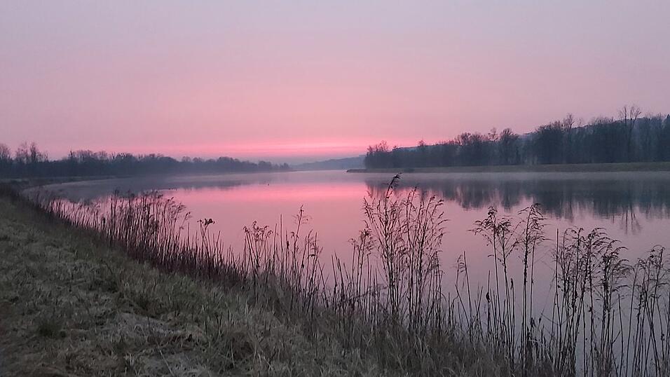 Blick &uuml;ber die Isar in W&ouml;rth.