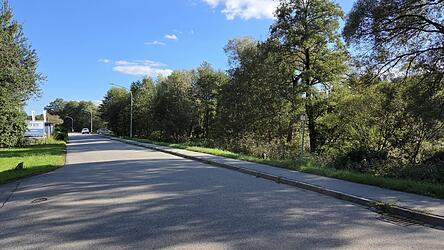 Auf der Wiese hinter den Autos gegen&uuml;ber von Max Schierer soll eine Gastronomieanlage entstehen.