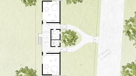 Das ist der vom Architekturbüro geplante Grundriss des Naturkindergartens.