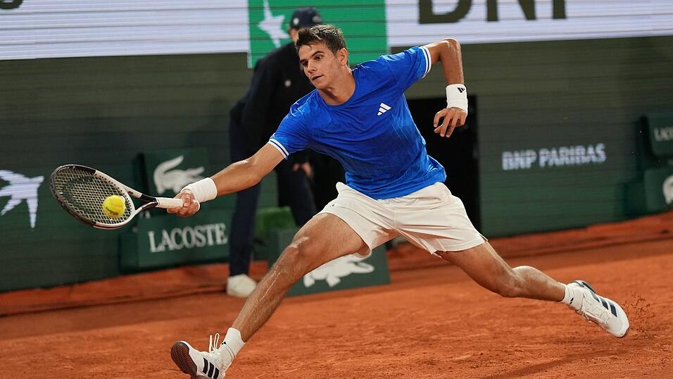 Verlangte Alexander Zverev im ersten Satz viel ab: Rafael Jódar. Verlangte Alexander Zverev im ersten Satz viel ab: Rafael Jódar.