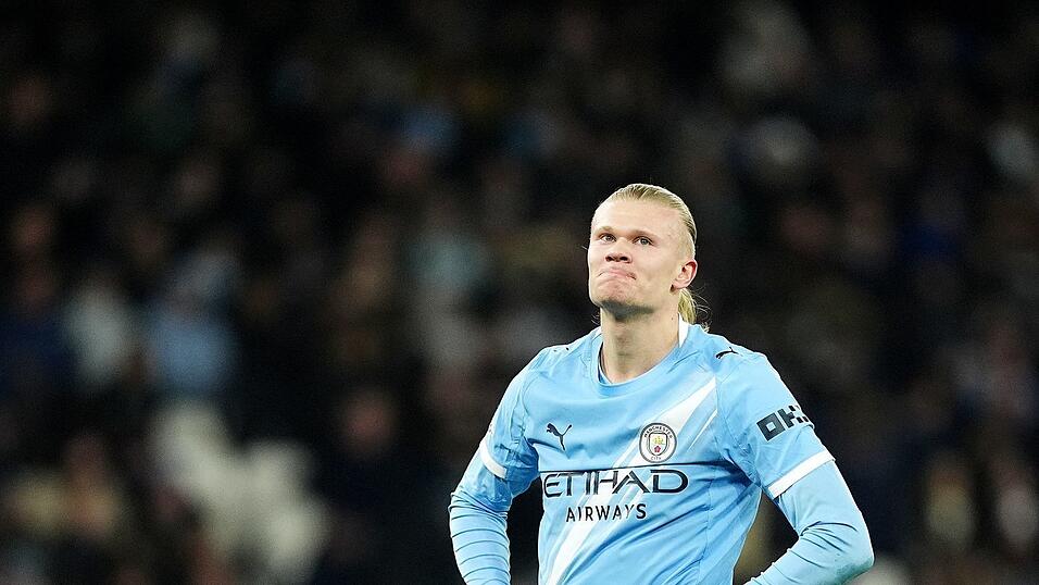 Hatte das Nachsehen: Manchesters Superstürmer Erling Haaland. Hatte das Nachsehen: Manchesters Superstürmer Erling Haaland.