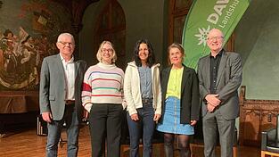 Bernhard Tschochner, Annika Quantz, Gerlinde Kaltenbrunner, Katharina Kestler und Alexander Putz (von links)