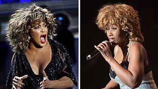 Die Bildkombo zeigt Tina Turner (2009, l) und Turner Darstellerin Dorothea 'Coco' Fletcher (r) bei der Premiere 'Simply the best' (2017). (Archivbild)