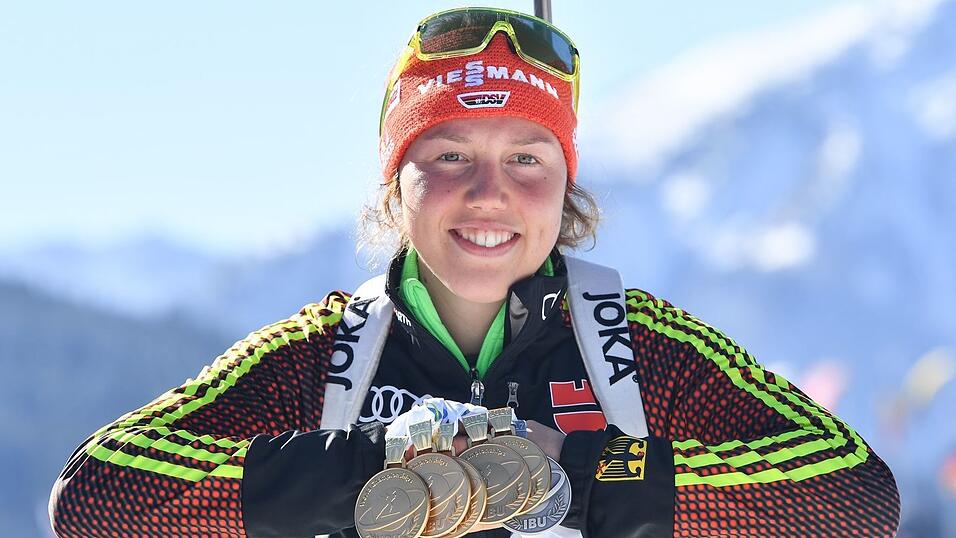 Laura Dahlmeier gewann bei der Biathlon-WM 2017 fünfmal Gold - obwohl sie zum Schluss nicht starten sollte. (Archivbild) Laura Dahlmeier gewann bei der Biathlon-WM 2017 fünfmal Gold - obwohl sie zum Schluss nicht starten sollte. (Archivbild)