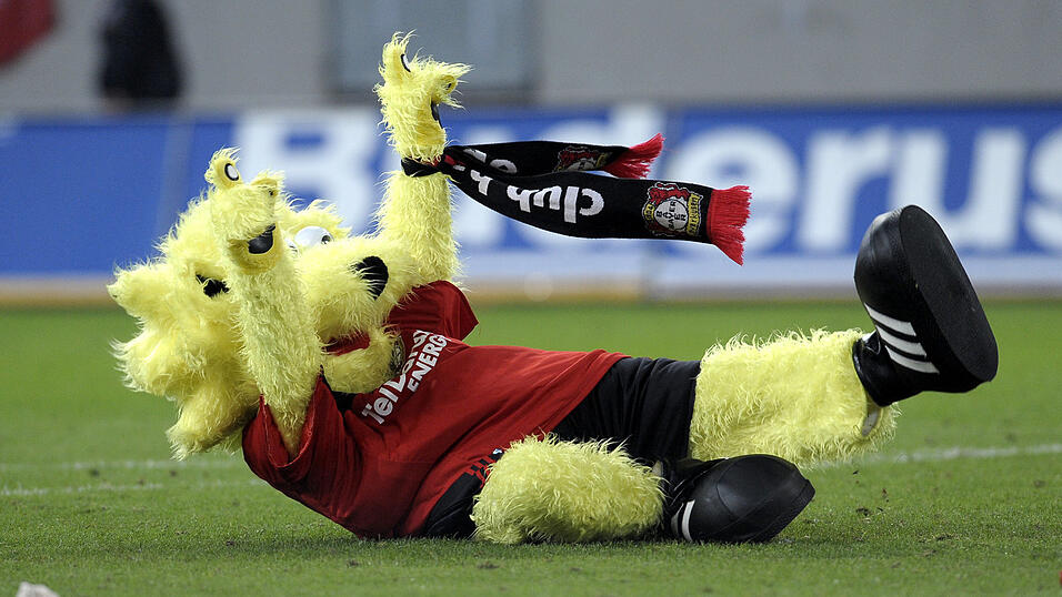 Brian the Lion soll Bayer Leverkusen Glück bringen. Brian the Lion soll Bayer Leverkusen Glück bringen.