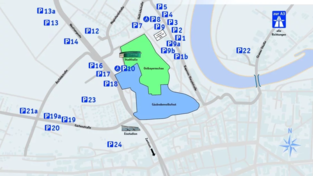 Der Parkplatzplan für das Gäubodenvolksfest 2025.