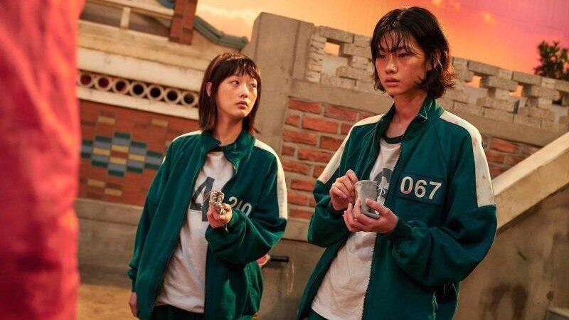 Szene aus der ersten Staffel der Netflix-Serie 'The Squid Game'. Szene aus der ersten Staffel der Netflix-Serie 'The Squid Game'.