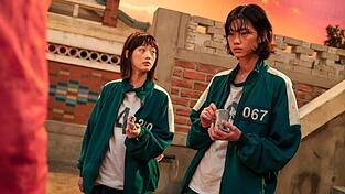 Szene aus der ersten Staffel der Netflix-Serie 'The Squid Game'. Szene aus der ersten Staffel der Netflix-Serie 'The Squid Game'.