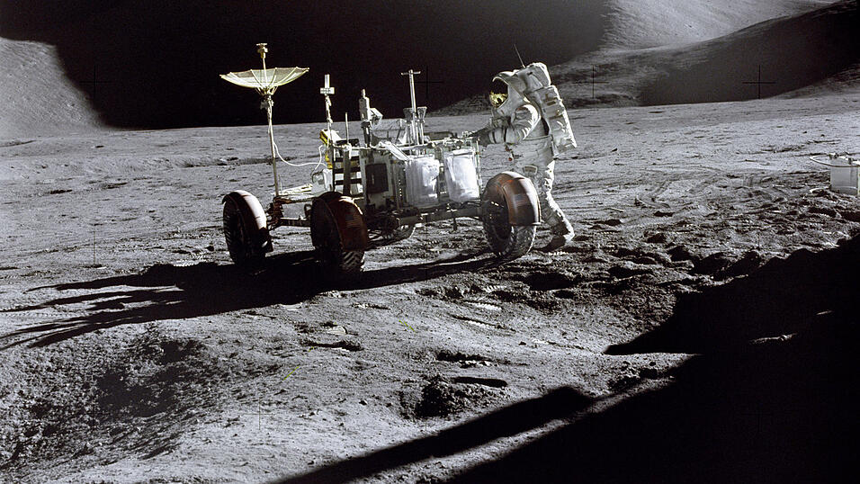 Das erste Fahrzeug auf dem Mond: das Mondauto der Apollo-15-Mission im Jahr 1971.