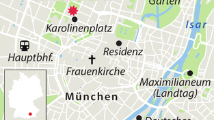 Die Karte zeigt den genauen Einsatzort in München. Die Polizei bittet den Bereich weiträumig zu meiden.