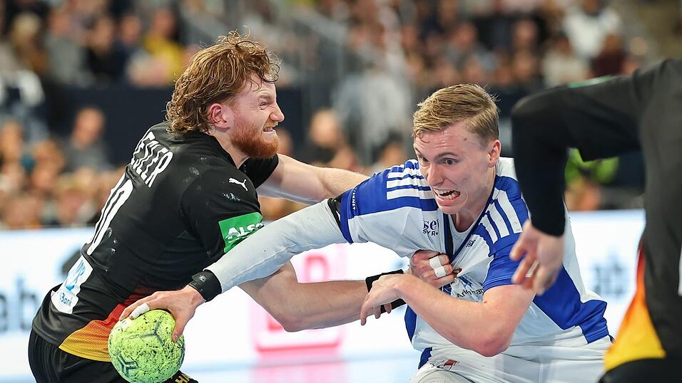 DHB-Debütant Tom Kiesler schreckte vor keinem Zweikampf zurück. DHB-Debütant Tom Kiesler schreckte vor keinem Zweikampf zurück.