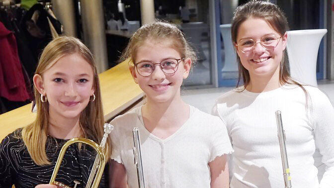 Lina, Emma und Lena sind sich einig: 'Musik ist Trumpf.'