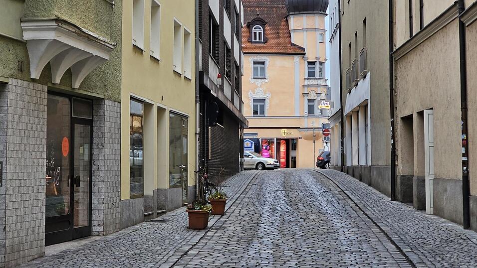 Die Metzgerei von Franz Sax an der Burggasse.