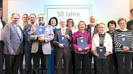 Die geehrten Gründungsmitglieder des BGCN mit den Ehrengästen.