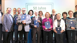 Die geehrten Gründungsmitglieder des BGCN mit den Ehrengästen.