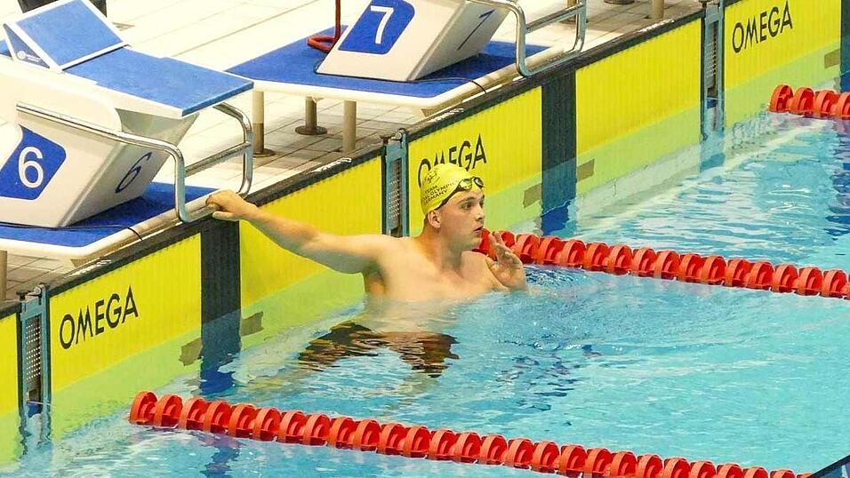 Dorian Burkardt bei einem Wettkampf bei den Special Olympics World Games in Berlin. Nerv&ouml;s war er vor dem Start nicht, wie er erz&auml;hlt. Fotos: (2)/