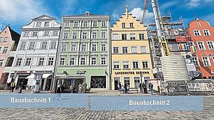 Damit auch w&auml;hrend der Bauzeit alle Busse die Untere Altstadt ansteuern k&ouml;nnen, wird in zwei Bauabschnitten gebaut. Jeder Bauabschnitt dauert rund einen Monat.