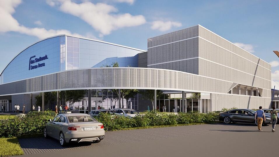 So soll die Donau-Arena nach dem geplanten Anbau einmal aussehen. So soll die Donau-Arena nach dem geplanten Anbau einmal aussehen.