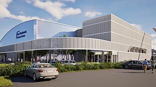 So soll die Donau-Arena nach dem geplanten Anbau einmal aussehen. So soll die Donau-Arena nach dem geplanten Anbau einmal aussehen.