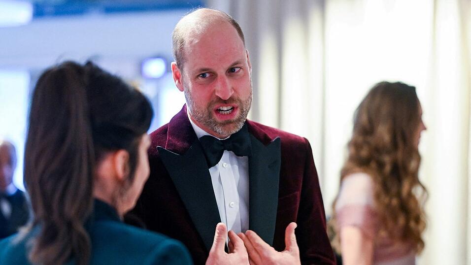 Thronfolger William bei der Verleihung der britischen Filmpreise. Thronfolger William bei der Verleihung der britischen Filmpreise.