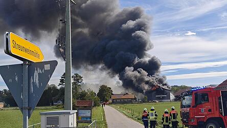 Der verheerende Brand der Heutrocknungshalle am 20. September vernichtete die Wintervorräte an Heu für die Tiere Der verheerende Brand der Heutrocknungshalle am 20. September vernichtete die Wintervorräte an Heu für die Tiere