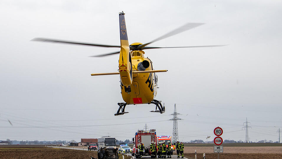 Auch ein Rettungshubschrauber war kurzzeitig im Einsatz.