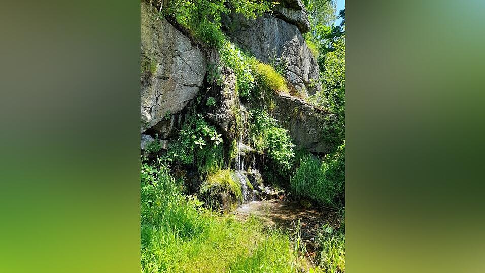 Ein Highlight der Tour: der Viechtacher Wasserfall, etwa 300 Meter nach dem Einstieg.