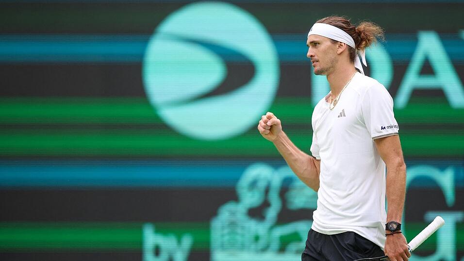 Alexander Zverev bejubelt den Sieg gegen Kroatien im Davis Cup.