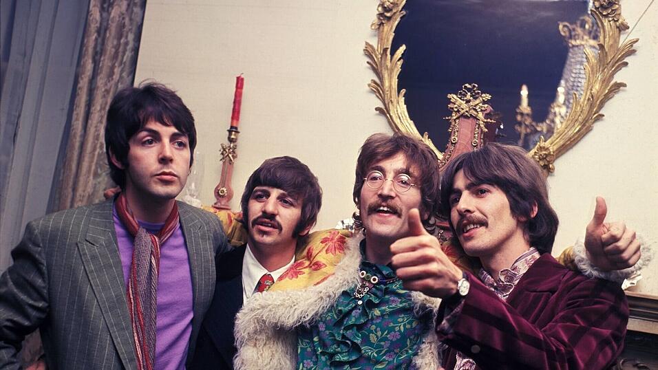 Die Beatles bei einem Event zur Veröffentlichung von «Sgt Pepper's Lonely Heart Club Band» 1967.