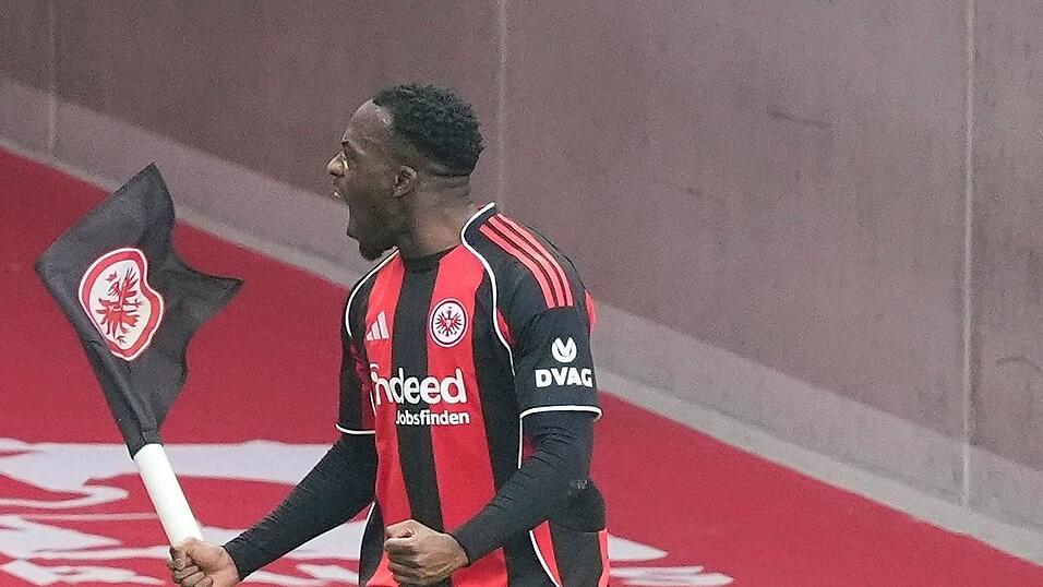 Arnaud Kalimuendo erzielte gegen Hoffenheim sein erstes Heimtor f&uuml;r die Frankfurter.