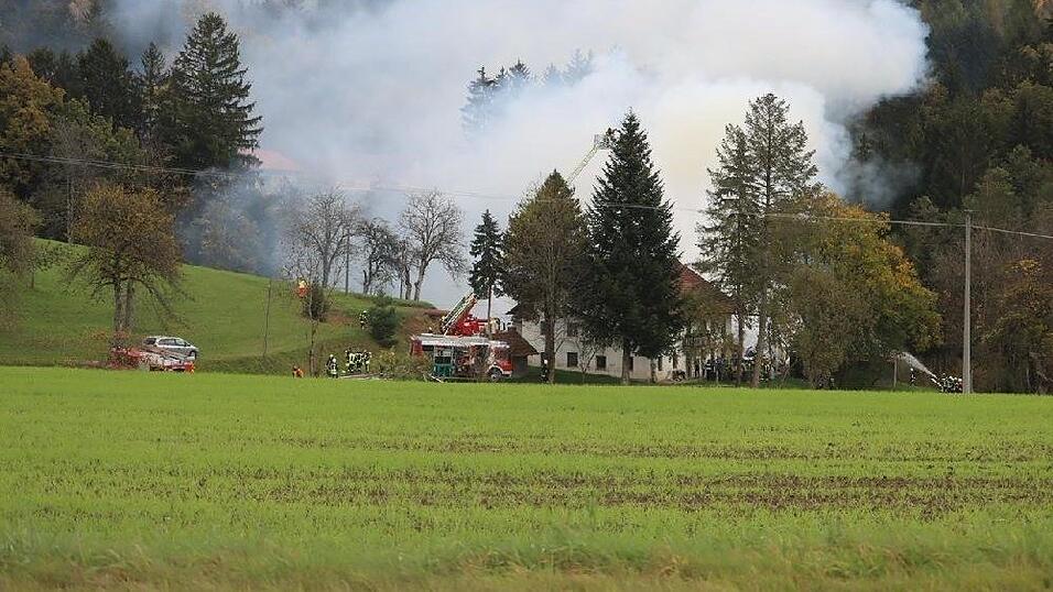Die Feuerwehr konnte ein Übergreifen des Brandes auf den umliegenden Wald verhindern.