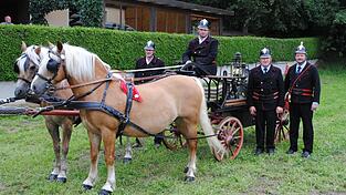 Die Kutscher, Herbert Hallschmid und Helmut Hallschmid von der FF Perbing im Jahr 2011