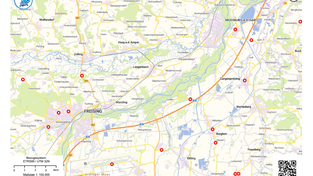 An den markierten Stellen wird rund um Moosburg von Mittwoch auf Donnerstag die Geschwindigkeit kontrolliert.