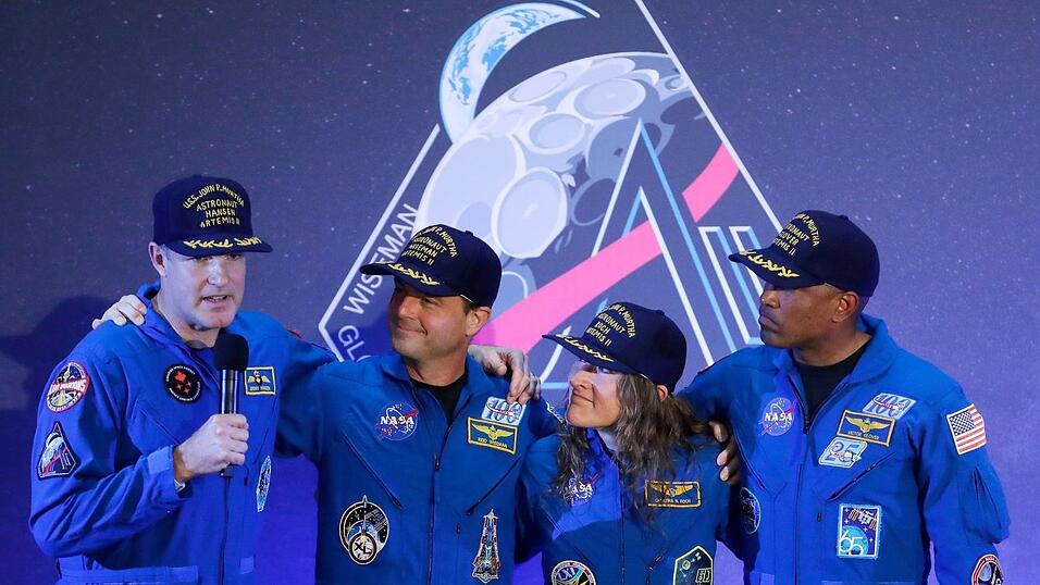 Die vier Astronauten wurden zur&uuml;ck in Houston gefeiert.