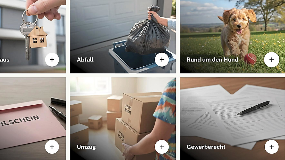 Ein Blick auf die Startseite des Digitalen Rathauses.